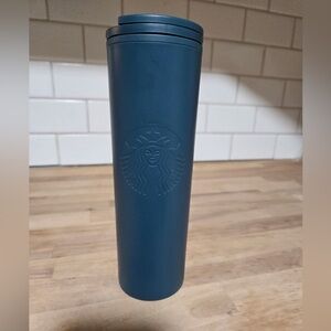 Starbucks Matte Blue Tumbler Eco Friendly 100% Recycled Plastic 16oz
